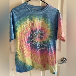 One Love Jamaica Faded tie dye Tshirt